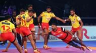 Kashiling Adake's two-point raid helped to postpone the Bulls' all-out.